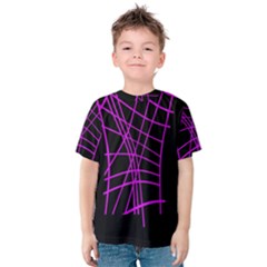 Neon Purple Abstraction Kid s Cotton Tee