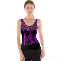 Neon Purple Abstraction Tank Top by Valentinaart