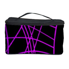 Neon Purple Abstraction Cosmetic Storage Case by Valentinaart