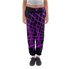 Neon Purple Abstraction Women s Jogger Sweatpants