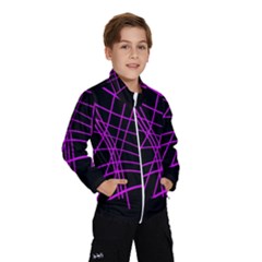 Neon Purple Abstraction Wind Breaker (kids)