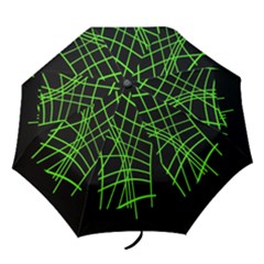 Green Neon Abstraction Folding Umbrellas