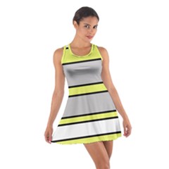 Yellow And Gray Lines Racerback Dresses