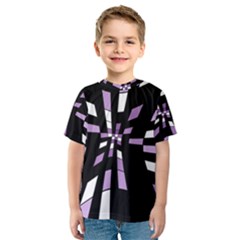 Purple Abstraction Kid s Sport Mesh Tee