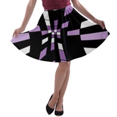 Purple Abstraction A-line Skater Skirt