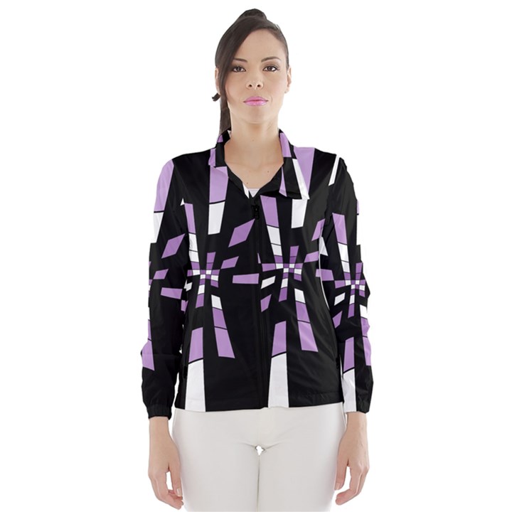 Purple abstraction Wind Breaker (Women)