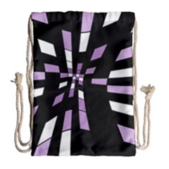 Purple Abstraction Drawstring Bag (large)