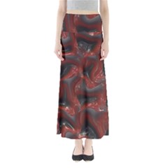 Red Grey 3d Design                                      Women s Maxi Skirt