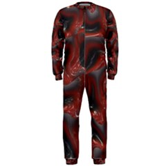 Red Grey 3d Design                                                                                    Onepiece Jumpsuit (men) by LalyLauraFLM