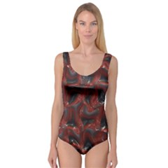 Red Grey 3d Design             Princess Tank Leotard