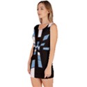 Blue abstraction Sleeveless Bodycon Dress View2