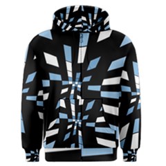 Blue Abstraction Men s Zipper Hoodie by Valentinaart