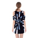 Blue abstraction Cutout Shoulder Dress View2