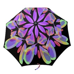 Colorful abstract flower Folding Umbrellas