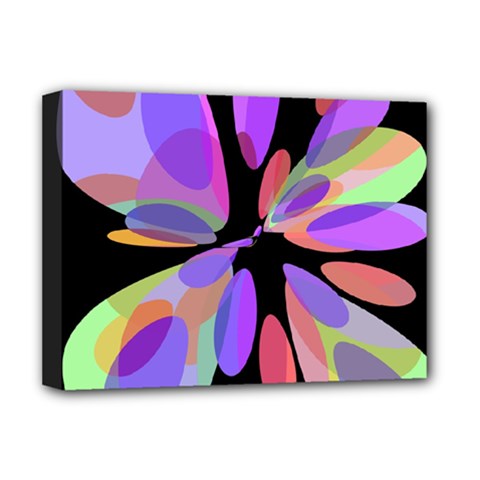 Colorful abstract flower Deluxe Canvas 16  x 12  