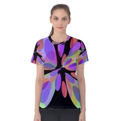 Colorful abstract flower Women s Cotton Tee