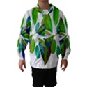 Green abstract flower Hooded Wind Breaker (Kids) View1