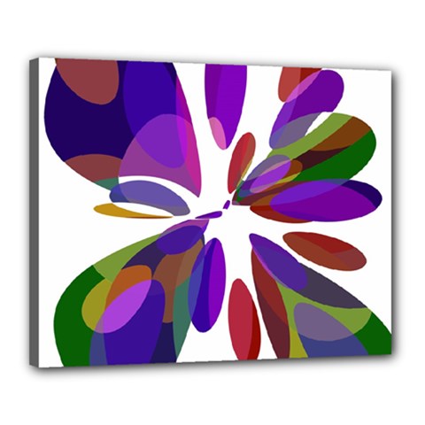 Colorful Abstract Flower Canvas 20  X 16  by Valentinaart