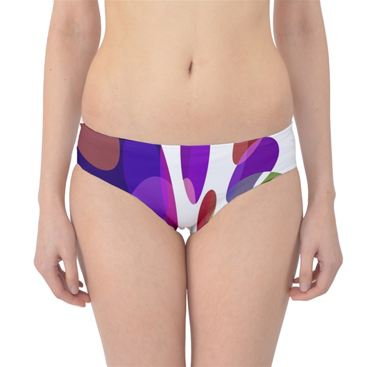 Colorful abstract flower Hipster Bikini Bottoms