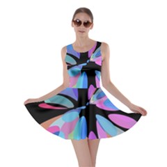 Blue Abstract Flower Skater Dress by Valentinaart