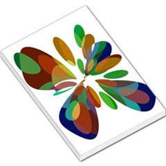 Colorful Abstract Flower Large Memo Pads by Valentinaart