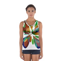 Colorful Abstract Flower Women s Sport Tank Top 