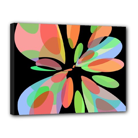 Colorful Abstract Flower Canvas 16  X 12 