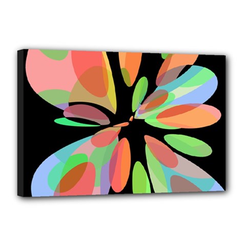 Colorful Abstract Flower Canvas 18  X 12  by Valentinaart