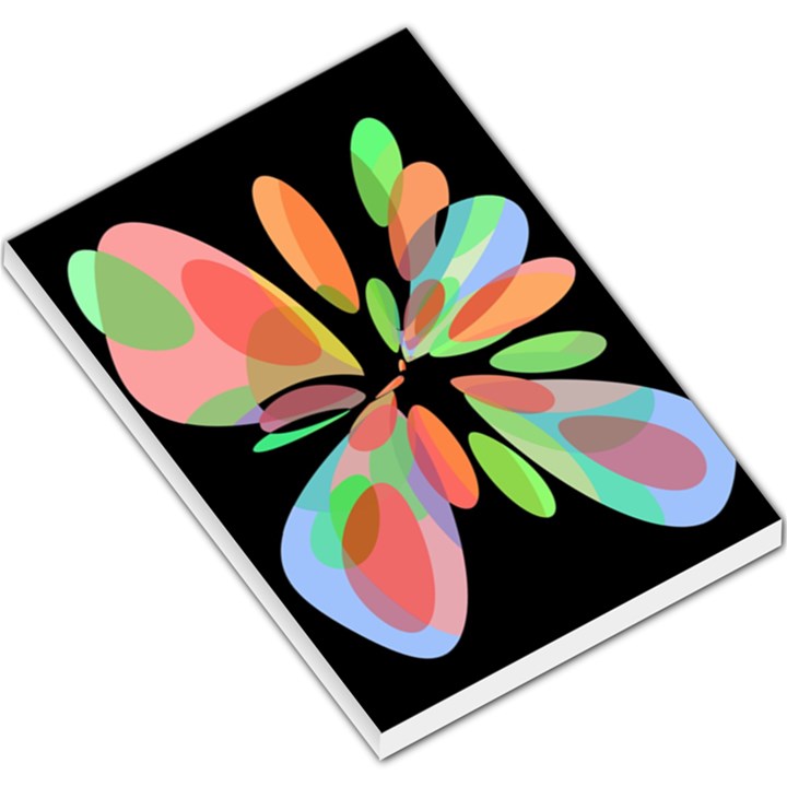 Colorful abstract flower Large Memo Pads