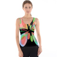 Colorful Abstract Flower Tank Top by Valentinaart