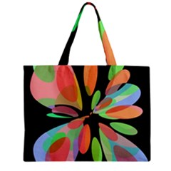 Colorful Abstract Flower Zipper Mini Tote Bag