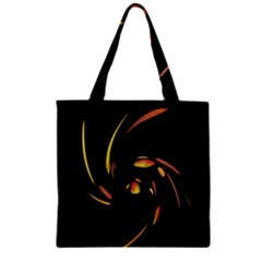 Orange Twist Zipper Grocery Tote Bag