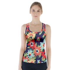 Alexa Floral Racer Back Sports Top