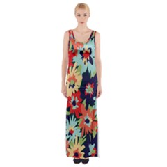 Alexa Floral Maxi Thigh Split Dress