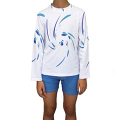 Blue Twist Kid s Long Sleeve Swimwear