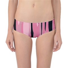 Black And Pink Camo Abstract Classic Bikini Bottoms