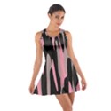 Pink and Black Camouflage Abstract Racerback Dresses View1