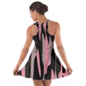 Pink and Black Camouflage Abstract Racerback Dresses View2