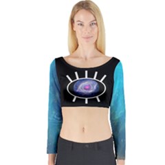 Helix Eye Long Sleeve Crop Top by itsybitsypeakspider