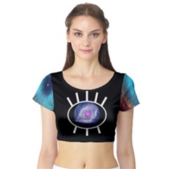 Helix Eye Short Sleeve Crop Top (tight Fit)