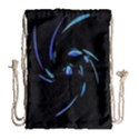 Blue twist Drawstring Bag (Large) View1