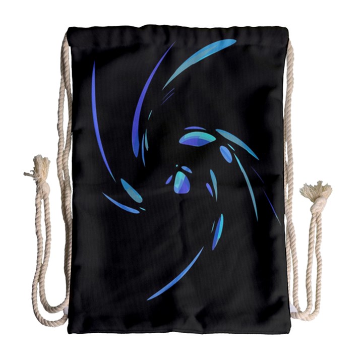 Blue twist Drawstring Bag (Large)