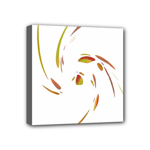 Orange Twist Mini Canvas 4  X 4  by Valentinaart