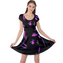 Purple Twist Cap Sleeve Dresses by Valentinaart