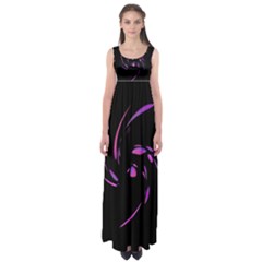 Purple Twist Empire Waist Maxi Dress