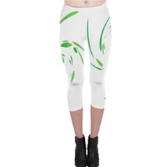 Green Twist Capri Leggings  by Valentinaart