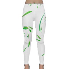 Green Twist Yoga Leggings by Valentinaart