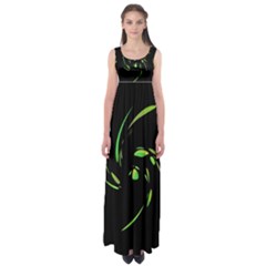 Green Twist Empire Waist Maxi Dress