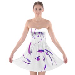 Purple Twist Strapless Dresses by Valentinaart