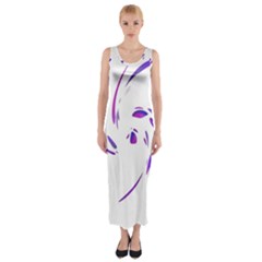 Purple Twist Fitted Maxi Dress